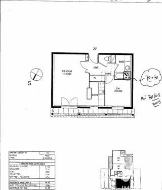  Appartement � vendre 2 pi�ces 39 m�