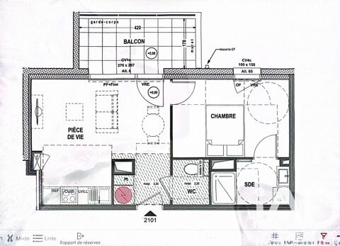  Appartement � louer 2 pi�ces 39 m�