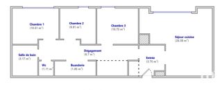  Appartement � vendre 5 pi�ces 76 m�