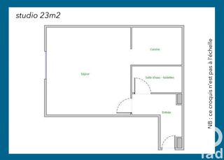  Appartement � vendre 1 pi�ce 23 m�