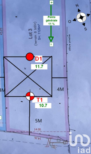  Terrain � vendre 1126 m�