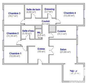  Appartement � vendre 6 pi�ces 121 m�