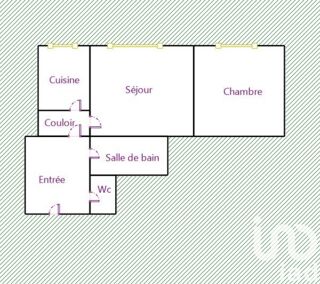  Appartement  vendre 2 pices 44 m