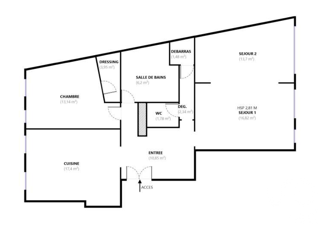  Appartement  vendre 2 pices 88 m