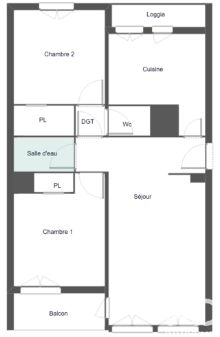  Appartement � vendre 3 pi�ces 55 m�