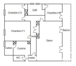  Appartement � vendre 4 pi�ces 88 m�