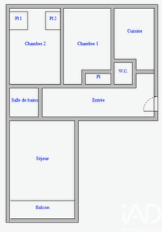  Appartement � vendre 3 pi�ces 58 m�