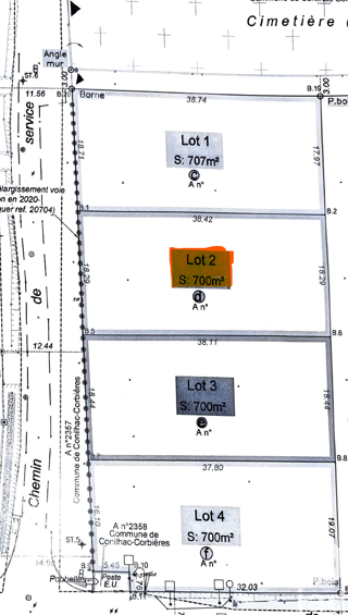  Terrain  vendre 700 m