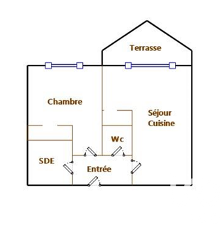  Appartement  vendre 2 pices 48 m