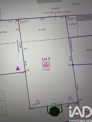  Terrain � vendre 537 m�