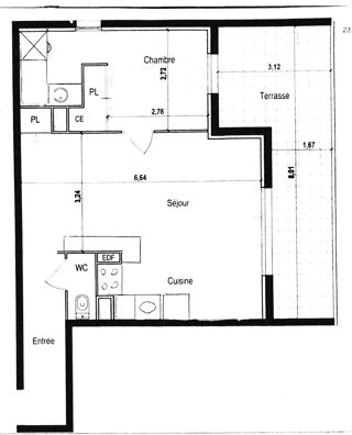  Appartement � vendre 2 pi�ces 50 m�