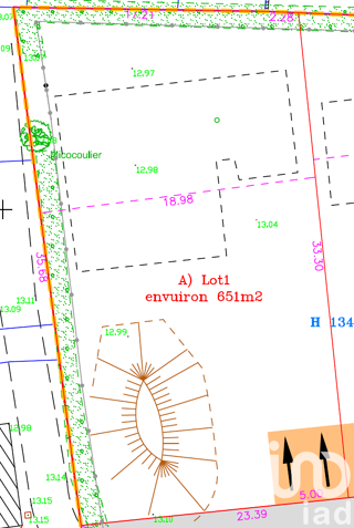  Terrain  vendre 650 m