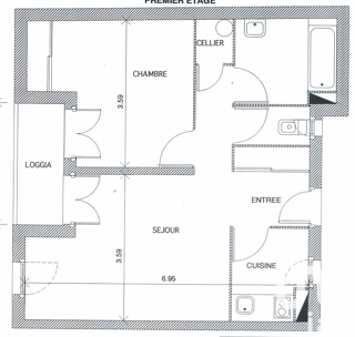  Appartement � vendre 2 pi�ces 46 m�