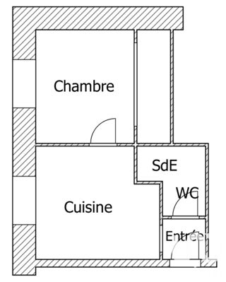  Appartement  vendre 2 pices 22 m