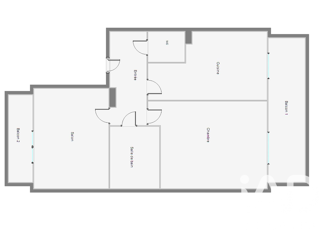  Appartement  vendre 2 pices 49 m
