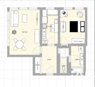  Appartement � vendre 2 pi�ces 51 m�