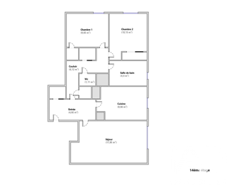  Appartement � vendre 3 pi�ces 63 m�