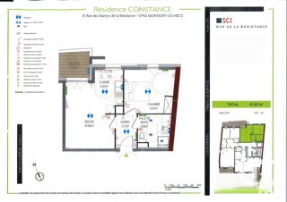  Appartement � vendre 2 pi�ces 43 m�