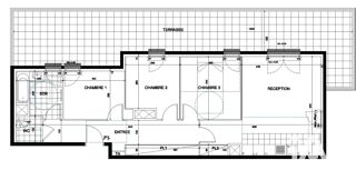  Appartement � vendre 4 pi�ces 78 m�