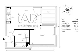  Appartement � vendre 2 pi�ces 35 m�