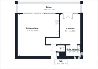  Appartement � vendre 2 pi�ces 46 m�