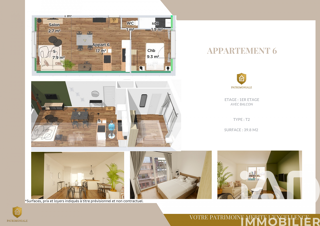  Appartement � vendre 2 pi�ces 40 m�