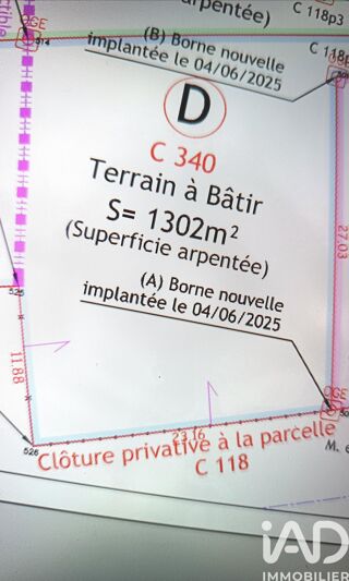  Terrain � vendre 1302 m�