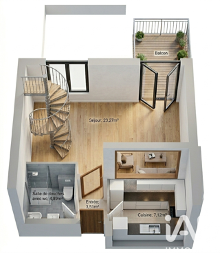  Appartement � vendre 3 pi�ces 46 m�