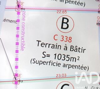  Terrain � vendre 1035 m�