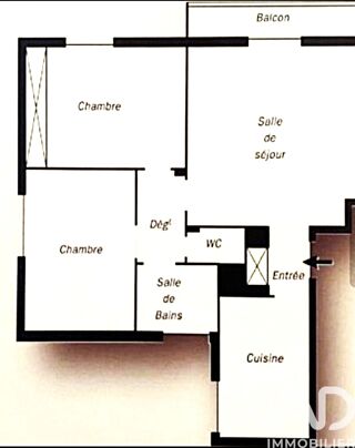  Appartement � vendre 3 pi�ces 50 m�