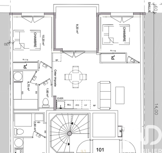  Appartement � vendre 3 pi�ces 53 m�