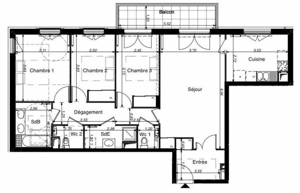  vendre  Appartement Rueil-Malmaison (92500)