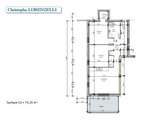  Appartement  vendre 3 pices 74 m
