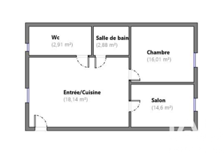  Appartement � vendre 3 pi�ces 54 m�