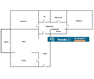  Appartement � vendre 4 pi�ces 76 m�