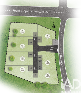  Terrain  vendre 445 m