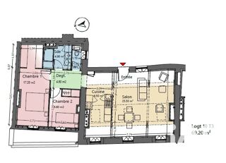  Appartement � vendre 3 pi�ces 69 m�