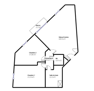  Appartement � vendre 3 pi�ces 62 m�