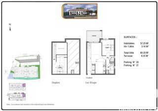  Appartement � vendre 3 pi�ces 57 m�