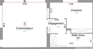  Appartement � vendre 2 pi�ces 68 m�
