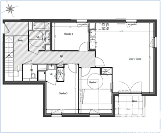  Appartement � vendre 4 pi�ces 82 m�