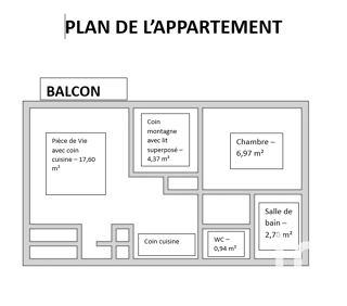  Appartement � vendre 3 pi�ces 32 m�