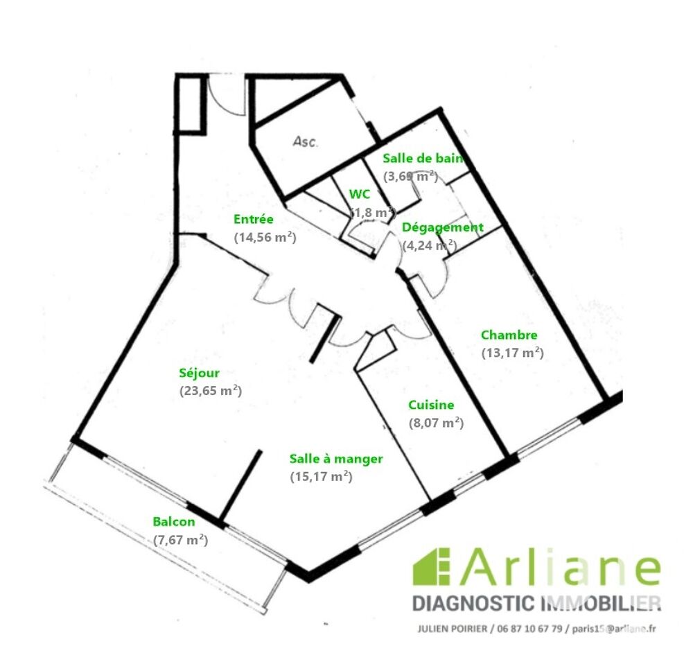  vendre  Appartement Paris 15