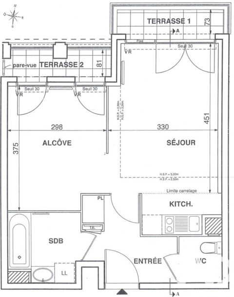   Location Appartement 2 pi�ces Appartement - 2 pi�ce(s) - 40 m�