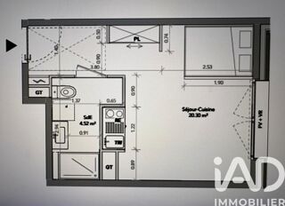  Appartement � vendre 1 pi�ce 25 m�