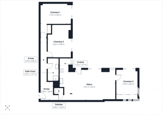  Appartement � vendre 4 pi�ces 79 m�