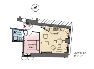  Appartement � vendre 2 pi�ces 34 m�