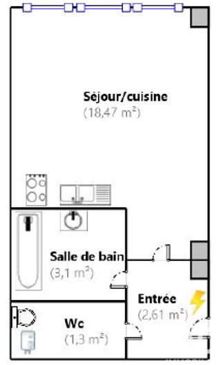  Appartement � vendre 1 pi�ce 26 m�