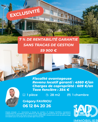  Appartement  vendre 1 pice 28 m