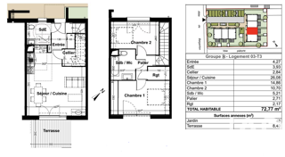  Maison � vendre 3 pi�ces 73 m�